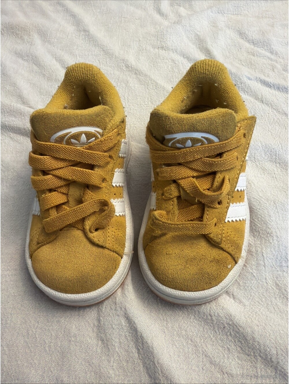 Adidas Campus 00s EL PS Kids Size 6k Yellow White Suede Sneakers Shoes Slip On